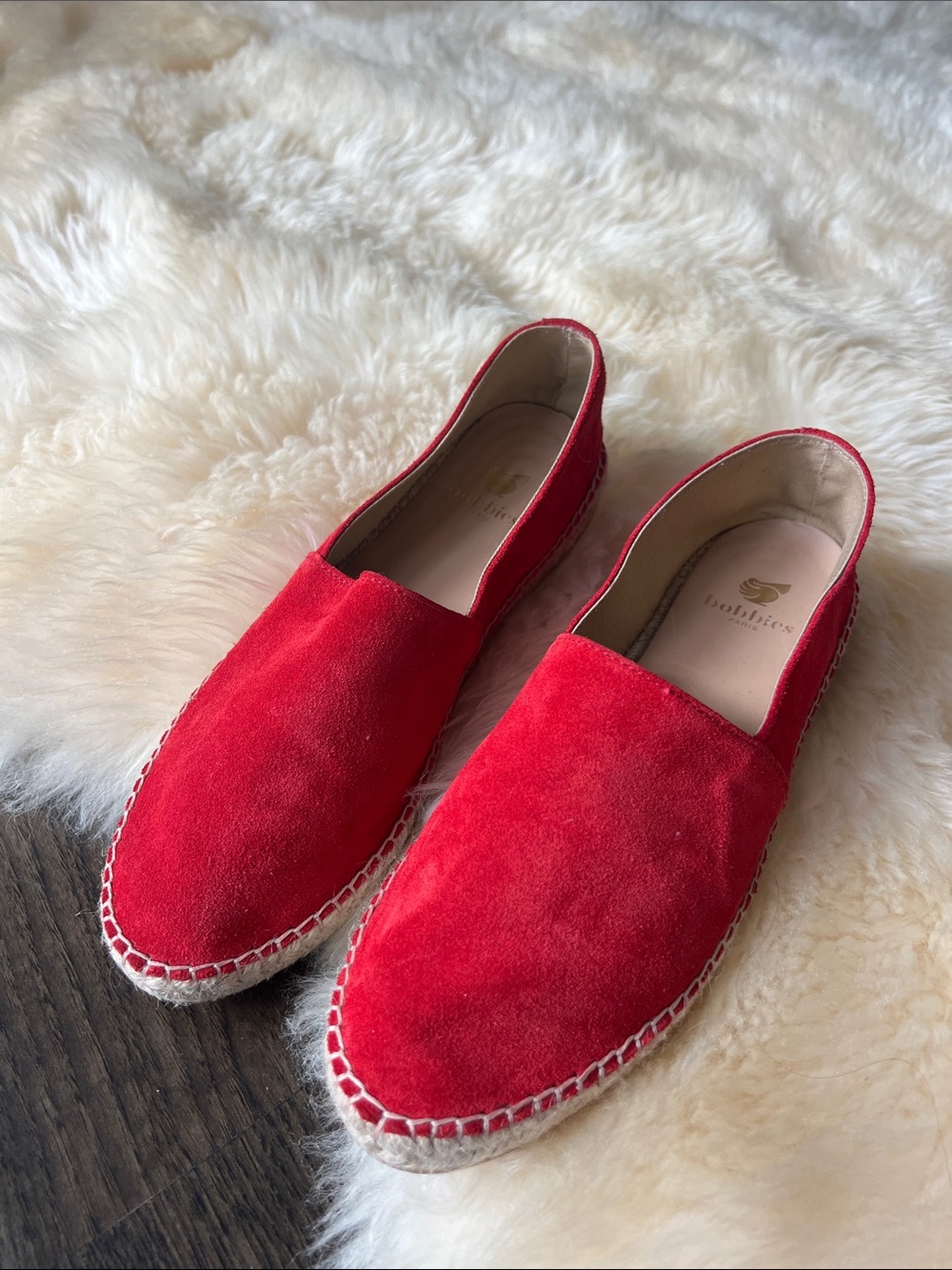 Bobbie's Paris La Solaire Suede
Espadrille in Blood Orange Size 38